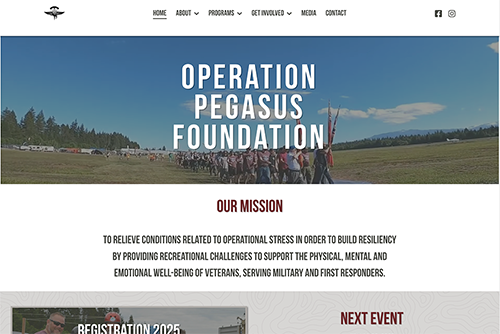 Operation Pegasus website by Tiffany Dawn thumbnail